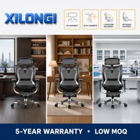 Chaise de bureau ergonomique à dossier haut en maille avec accoudoirs 5D, repose-pieds réglable et soutien lombaire, chaise de direction pour bureau à domicile