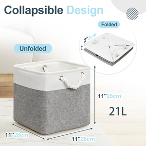 Cubos de Almacenamiento de Tela con Etiqueta Personalizada, Cajas para Juguetes, Apilables, Cuadradas, para el Hogar, Cesta de Almacenamiento de Ropa Sucia - Product Image 2