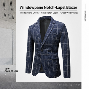 Nouvelle <span class=keywords><strong>Veste</strong></span> de Costume Décontractée à <span class=keywords><strong>Carreaux</strong></span> à Manches Longues pour <span class=keywords><strong>Homme</strong></span> – <span class=keywords><strong>Blazer</strong></span> Tendance en Promotion - Product Image 2