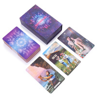 Cartas de Oráculo con Impresión Personalizada, Papel Negro con Lámina, con Caja y Guía