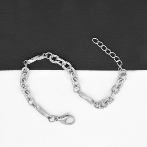 Hot Selling Simple Popular Design Sliver Plated <b>Chain</b> Bracelet <b>Titanium</b> Steel Unisex's Bracelets Wholesale Jewelry Trendy - Product Image 4