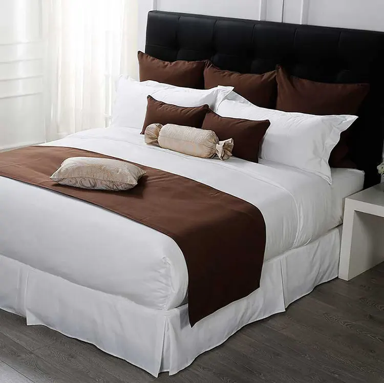 ELIYA أغطية سرير العلامة التجارية الأفريقية نمط ملاءة سرير فندق 100% قطن أبيض طقم سرير