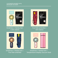 Ensemble Cadeau d'Été pour Entreprises : Mini Ventilateur Publicitaire, Manchon Rafraîchissant et Boîte de Rangement pour Câbles