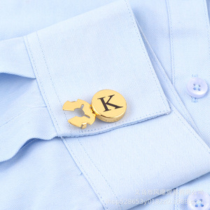 Copri Bottoni in Metallo <span class=keywords><strong>Gemelli</strong></span> per Camicia <span class=keywords><strong>Gioielli</strong></span> Lisci con Incisione Laser Logo Stampa Materiale Vuoto Fibbia Decorativa - Product Image 3