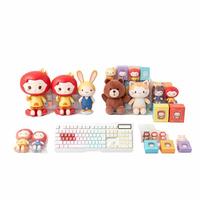 Cute Keyboard Lying Figurine Mini Desktop Ornament for Gaming Keyboard Gaming Desk Computer Accessories