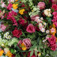 EG-V2601 Dekorasi Bunga Gantung Sutra Buatan Warna-warni Pink Tropis untuk Acara Pernikahan dan Bridal Shower