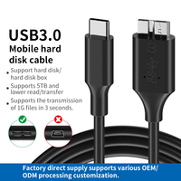 USB-C haute vitesse USB 3.0 câble 10 broches 5Gbps prise en charge 3A charge rapide tresse Type C Micro B USB3.0 pour disque dur externe