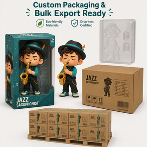 Figurine de Musicien Saxophoniste Jazz Personnalisée, Jouet d'Art en Vinyle pour Garçon, Fabricant Direct OEM ODM - Product Image 4