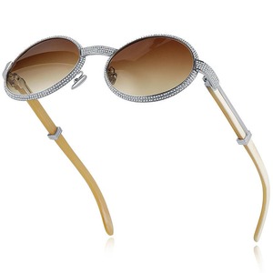 Top Demanded Moissanite Diamond Decor Sunglasses UV Protection Designer Shades for Outdoor Activities Available for Sale - Product Image 3
