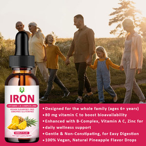 Gouttes de fer liquides de marque privée Zinc D-Biotine Complexe de vitamine C pour adultes Immunité Boost Amélioration de l'énergie Supplément supérieur - Product Image 5