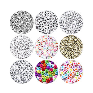 500 <span class=keywords><strong>g</strong></span>/bolsa DIY fabricación de joyas cuentas de letras en inglés cubos y cuentas ovaladas acrílico plástico Lucite para diseño creativo - Product Image 4