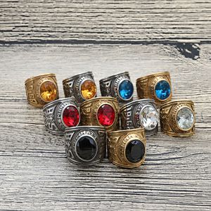 Anillo Retro con Letras para Hombre, Estilo Universitario Vintage 1968, con Cristal Engastado en Bisel, Joyería de Moda, Regalo - Product Image 4