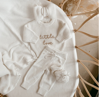 Kinder Extra Dickes Strickset 2-teilig Gerippte Verdickte Strickpullover und Hosen Unisex Übergroßes Strick-Top-Set für den Winter