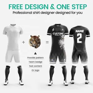 Maglie da calcio da uomo personalizzate personalizzate all'ingrosso maglia da calcio di qualità thailandese Club Team Training uniforme da calcio con tasche