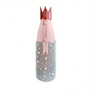 Couvercle de gobelet isotherme en acier inoxydable, style américain, écologique, avec strass et diamants, pour boisson directe - Product Image 4