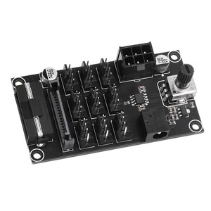 ตัวควบคุมพัดลม Yixinsheng Pwm 9 พอร์ต 12V สำหรับเคสคอมพิวเตอร์ ตัวควบคุมความเร็วพัดลมระบายความร้อน พร้อมอินเทอร์เฟซ Sata - Product Image 5