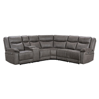 Canapé fonctionnel en cuir PU en forme de L CY, ensemble pour salon et hôtel, fauteuil inclinable à mouvement électrique, design modulaire, porte-gobelets, chargeur sans fil