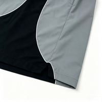 Shorts de basketball streetwear OEM 3/4 pour hommes, en nylon, color block, avec cordon de serrage, coupe ample, pour la course, style capri, pour homme