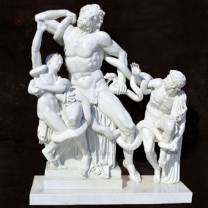 手彫りの天然石古代ギリシャの<span class=keywords><strong>Laocoon</strong></span>と彼の息子の大理石の像 - Product Image 1