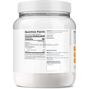 ボディサプリメントグルテンフリー自然フレーバー有機等質ホエイプロテインパウダー - Product Image 3