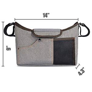 Universal Stroller <b>Organizer</b> Bag,Deep Cup Holders Extra-Large Storage Space for Phones,Wallets,Diapers,<b>Toys</b>,Baby Accessories - Product Image 1