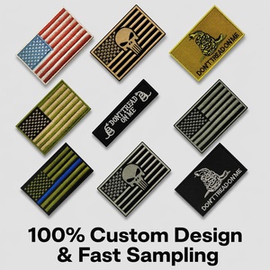 Patch Tattiche Ricamate con Bandiera Americana, Design Ecologico con Gancio e Anello per Cappelli - Product Image 5