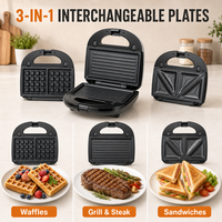 Machine à sandwich portable 12V/24V pour voiture avec plaques de cuisson antiadhésives pour les voyages en plein air