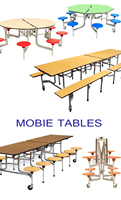 Table à manger pliante octogonale 7 places, pieds chromés, MDF 18 mm d'épaisseur, design moderne, garantie 15 ans, mobile, multifonctionnelle, pour l'école