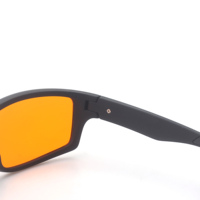Lunettes de sport Sunray Classis, monture noire, design personnalisé, verres orange en matériau CR39, montures en PC, lunettes de sport pour femmes et hommes