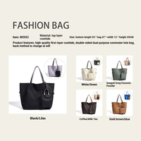 Sac fourre-tout en cuir de vachette véritable, double face, grande capacité, luxe haut de gamme, sac à bandoulière pour femme, étiquette privée personnalisée