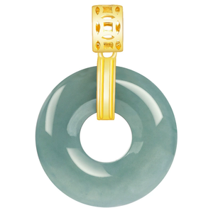 Colgante de jade azul esmeralda natural para la buena suerte. Conjunto de plata S925 con jade de grado Nuanbing. Collar. - Product Image 2