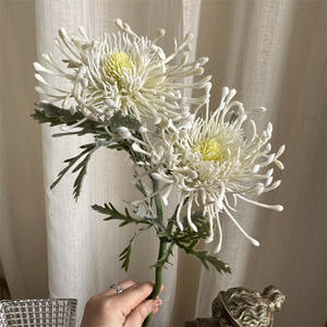 1 Stück künstliche Chrysantheme, 2 Blumen – perfekt für Hochzeiten, Verlobungen und Heimdekoration - Product Image 3