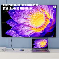 SYONG Vergoldeter HDMI-zu-VGA-Adapter (Stecker zu Buchse) 1080P Enthält einen 3,5-mm-Audioanschluss und einen USB-Netzteil anschluss für Laptop-PC-Fernseher