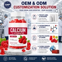 Formule compatible Keto, option gommes au citrate de calcium et vitamine D3, saveur framboise, pour marques privées