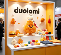 Porte-clés personnalisé en peluche en forme de cuisse de poulet, jouet en peluche doux pour cadeau promotionnel