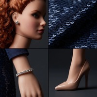 Poupée de mode OEM avec 15 articulations, robe de cocktail bleu marine à paillettes, peau bronzée, poupée de collection pour filles, cadeau