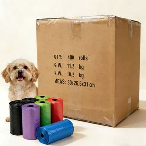 Hengtuo Factory Direct Sales Stock Durable Dog Waste Bags 5 Rolls Pack Disposable LDPE/HDPE Material Unscented Deep Clean Pet - Product Image 2