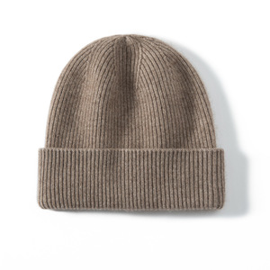 Fashion Wholesale Ribbed Skull Cable Knit Hat Cuffed Soft Warm Blanks Custom Logo Men <strong>Women</strong> Luxury Winter 100% <strong>Cashmere</strong> <strong>Beanie</strong> - Product Image 4