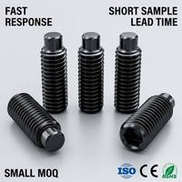 Vis sans tête à pointe DIN 915 sur mesure OEM, vis de réglage à six pans creux en acier au carbone oxydé noir classe 10.9 et 12.9, fourniture d'usine