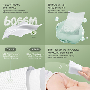 Disposable Cotton Fiber Biodegradable Baby <strong>Wipes</strong> 99% Pure for Water Antibacterial Soft Cleaning <strong>Wipes</strong> for Skin Care - Product Image 2