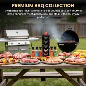 Set de Regalo de Especias para Barbacoa Smokehouse Pitmasters, 5 Mezclas de Condimento Gourmet (Cajun/Caribbean/Memphis/Southwest) |   Bull Camping al Aire Libre - Product Image 3
