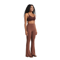 Pantalon de yoga évasé taille haute amincissant, coupe bootcut, extensible, effet ventre plat, confortable, pour le fitness, le yoga, la gym et le quotidien