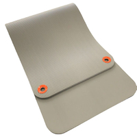 Tapete de Yoga Peak Extra Grueso de 10 mm de Alta Densidad NBR con Ojales y Correa de Transporte, Antideslizante y Resistente al Sudor, para Ejercicio en Casa, Gimnasio y Yoga