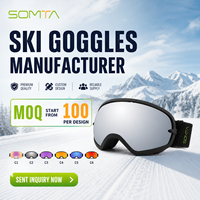 Lunettes de ski en gros, protection des yeux, anti-buée, lentille miroir, lunettes de snowboard sphériques, lunettes de sport de neige, lunettes de ski pour femmes