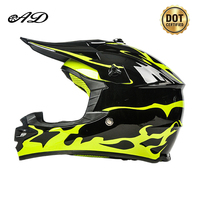 Casque de VTT pour enfants certifié DOT, personnalisé en usine, vente en gros, avec lunettes, pour motocross, moto tout-terrain