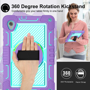 Étui pour <span class=keywords><strong>tablette</strong></span> à dragonne rotative à 360 ° avec sangle <span class=keywords><strong>de</strong></span> bandoulière pour <span class=keywords><strong>Lenovo</strong></span> Tab <span class=keywords><strong>M10</strong></span> HD Gen2 X306 10.1 pouces, <span class=keywords><strong>housse</strong></span> <span class=keywords><strong>de</strong></span> <span class=keywords><strong>protection</strong></span> robuste - Product Image 2