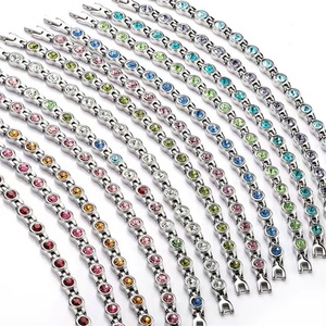 High Quality Magnetic Stainless Steel <b>Crystal</b> Colorful Natural Stone <b>Bracelet</b> for Women - Product Image 4