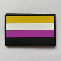 PVC coucher de soleil lesbienne Les Pride drapeau Patch tactique LGBT Patch PVC crochet et boucle attache Patch