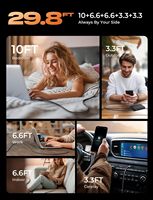 LISEN Best-seller – Lot de 5 câbles de charge rapide USB-C vers USB-C 60W, plusieurs longueurs, pour iPhone 17 16 Samsung S25