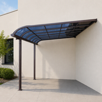 Auvent moderne en alliage d'aluminium pour terrasse de villa, porte et fenêtre - Anti-UV, résistant au vent, durable, protection solaire extérieure